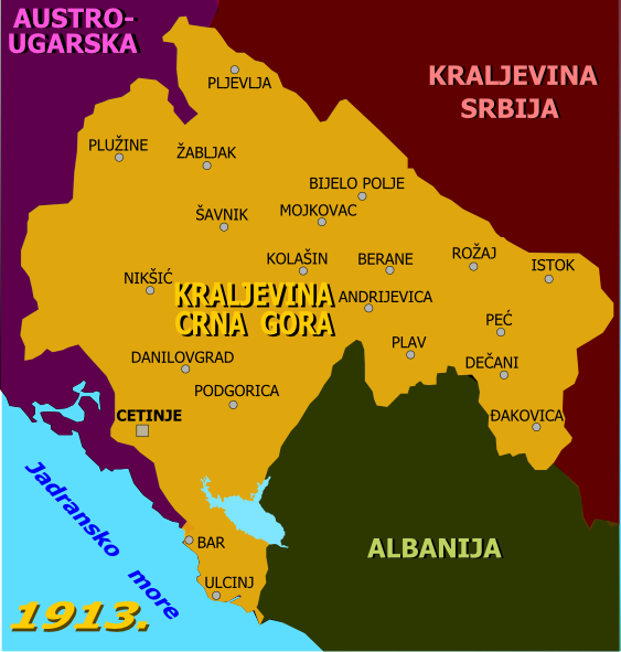 Kraljevina Crna Gora, 1913 - Kingdom of Montenegro, 1913.